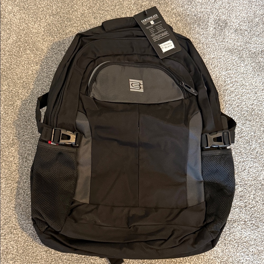 Bruno Cavalli Black and Gray Backpack